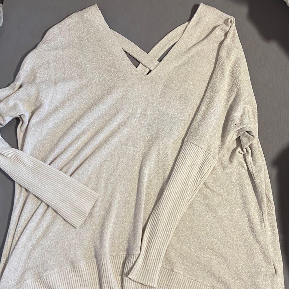 Cream tunic sweater